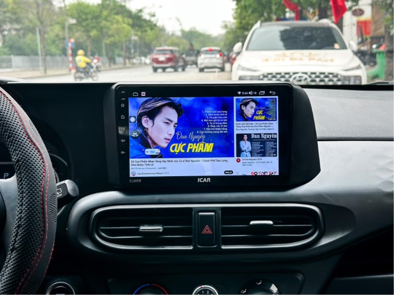 lắp màn hình android xe i10