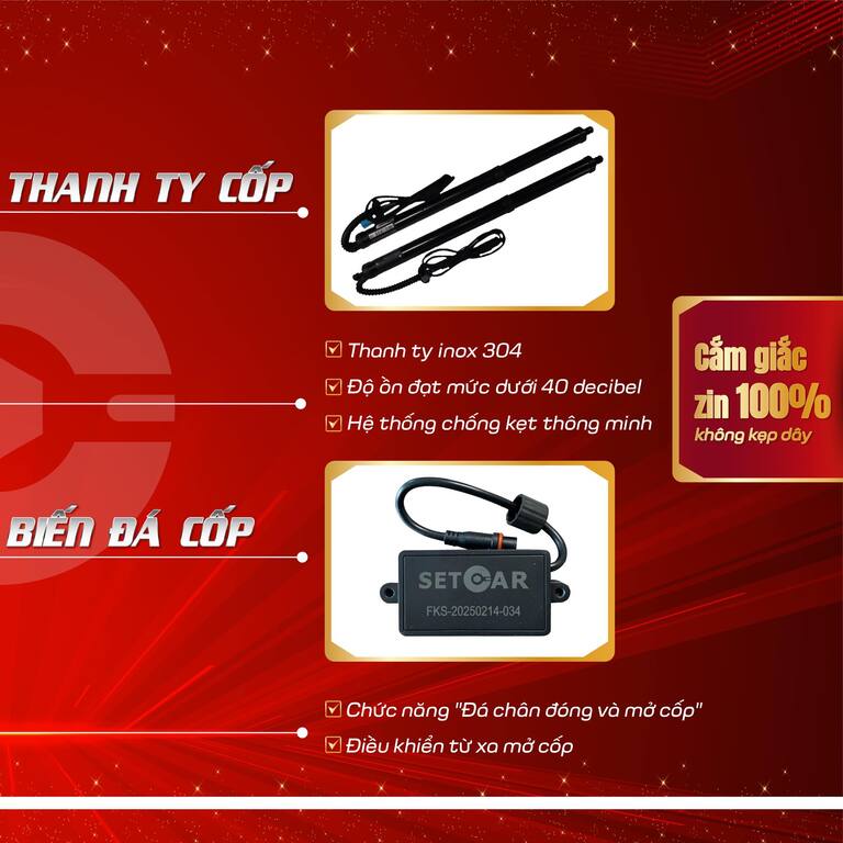 Cậu tạo và tính năng của cốp điện ô tô