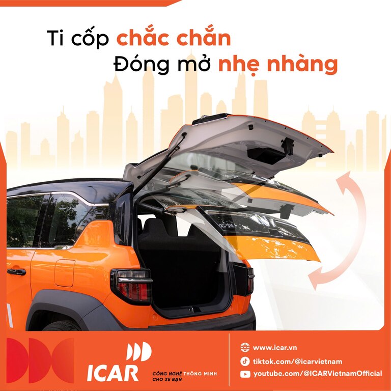 cốp điện VF3 có nên độ không