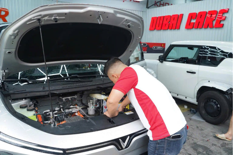 xe vinfast limo green góc chụp thực tế